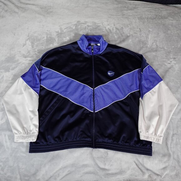 Vintage Nike Basketball Track Jacket Mens XL (Fits 2XL) Boxy Fit Sports 90s - Picture 1 of 10